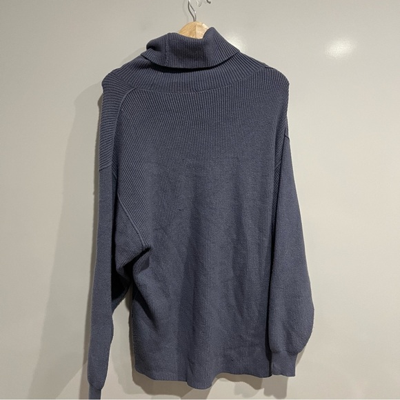 Free People Softly Structured Knit Turtleneck Sweater Cloud - Picture 3 of 9